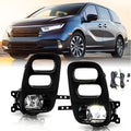 Clear Lens LED Fog Lights Kit For 2021-2022 Honda Odyssey with Switch Bezel Wires Relay OEM# 33950TEYY01 / 33900TEYY01,HO2592144 / HO2593144 19-6225-00 / 19-6226-00