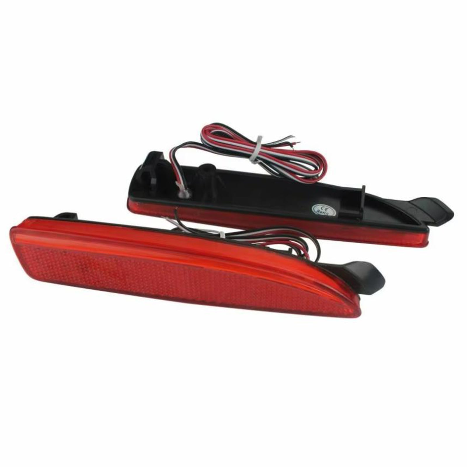 2x Red Lens Bumper Reflector LED Tail Stop Brake Light For Mazda 5 6 Mazda 3 4DR OEM#D350-51-5L0C, D350-51-5L0E; D350-51-5M0C, D350-51-5M0E