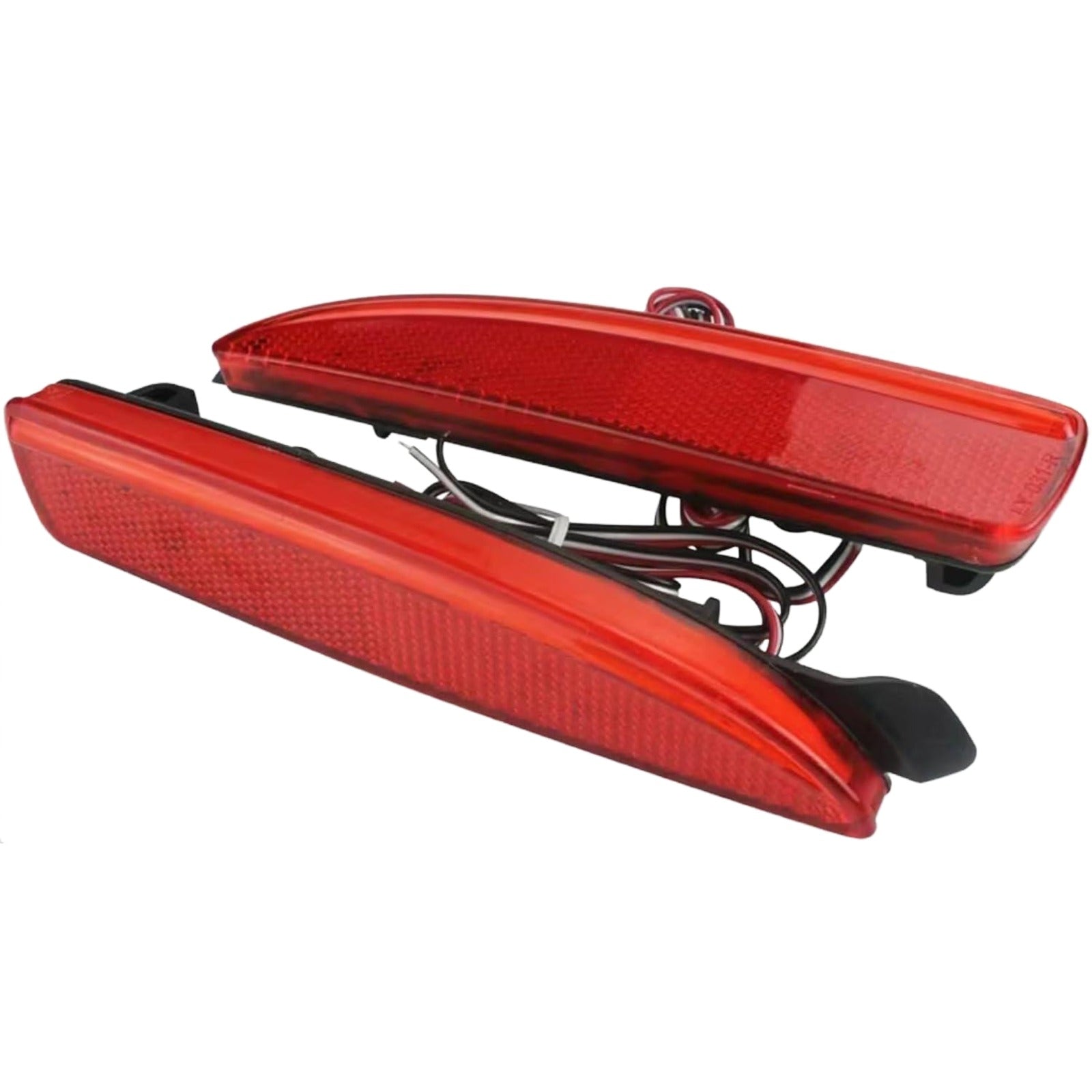 2x Red Lens Bumper Reflector LED Tail Stop Brake Light For Mazda 5 6 Mazda 3 4DR OEM#D350-51-5L0C, D350-51-5L0E; D350-51-5M0C, D350-51-5M0E
