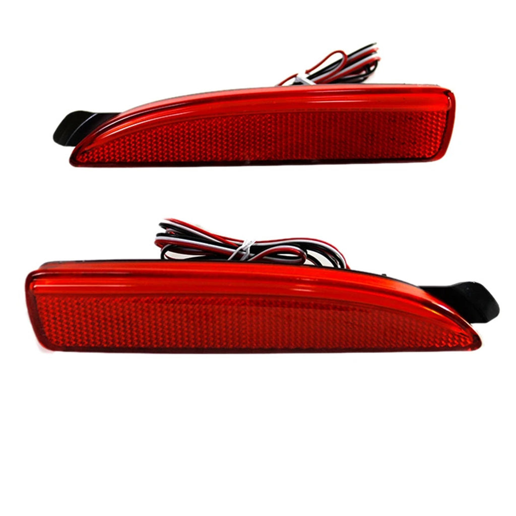 2x Red Lens Bumper Reflector LED Tail Stop Brake Light For Mazda 5 6 Mazda 3 4DR OEM#D350-51-5L0C, D350-51-5L0E; D350-51-5M0C, D350-51-5M0E