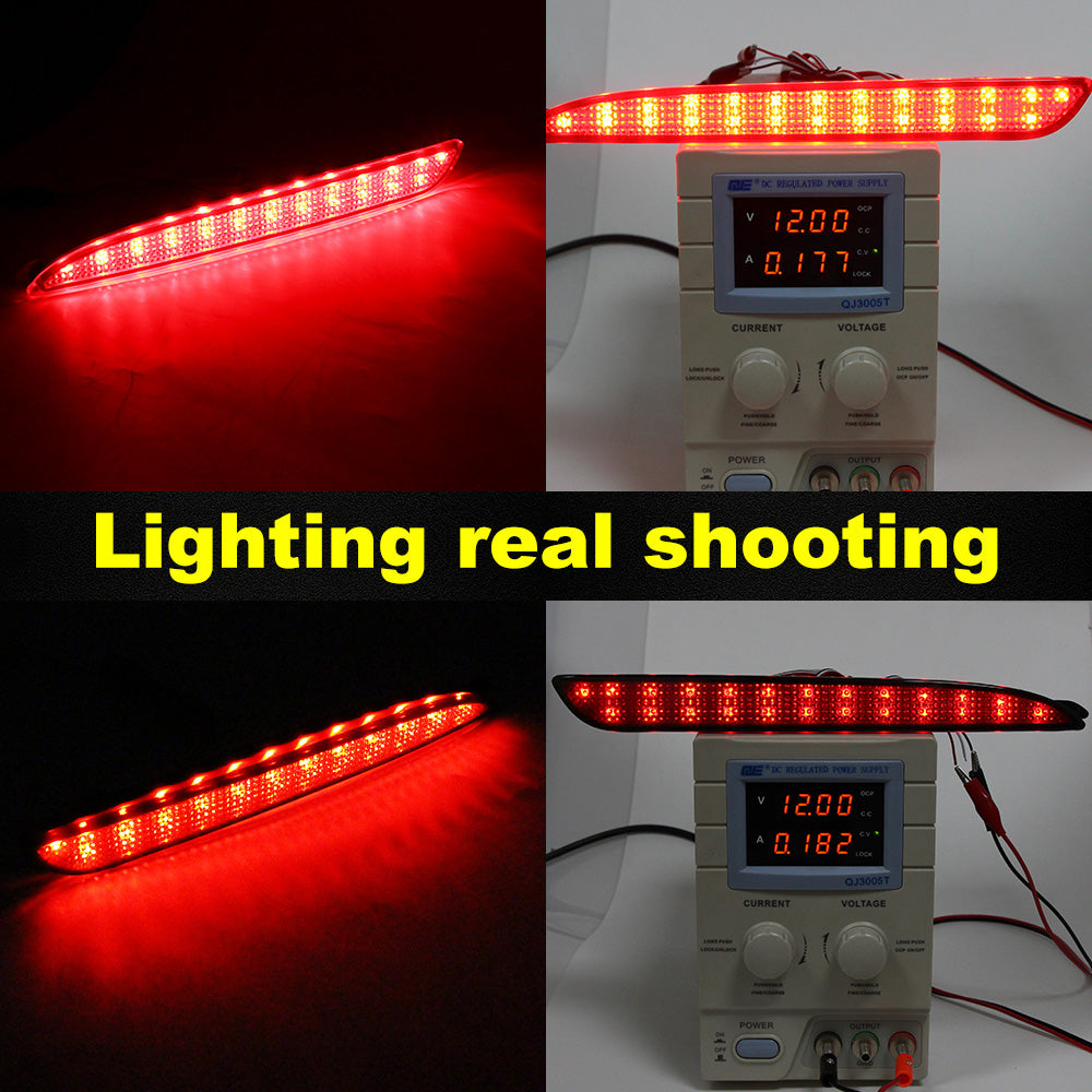 2x Red Lens LED Bumper Reflector Tail Brake Stop Light Rear Fog Light  For 2010 2011 2012 2013 Mazda3 MAZDASPEED3 JDM Mazda3 / Axela Sport/Sedan/Mazdaspeed BL5FW BLEAW BLEFW