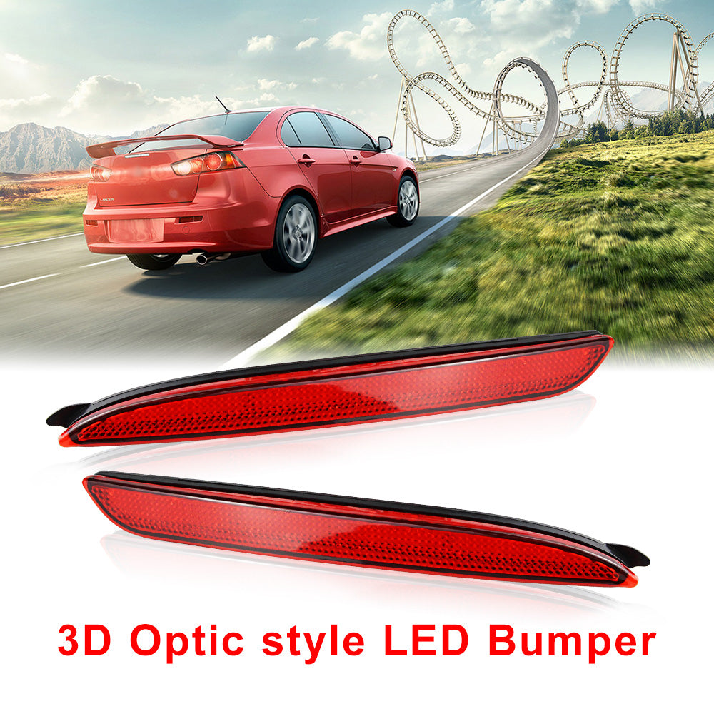 2x Red Lens LED Bumper Reflector Tail Brake Stop Light Rear Fog Light  For 2010 2011 2012 2013 Mazda3 MAZDASPEED3 JDM Mazda3 / Axela Sport/Sedan/Mazdaspeed BL5FW BLEAW BLEFW