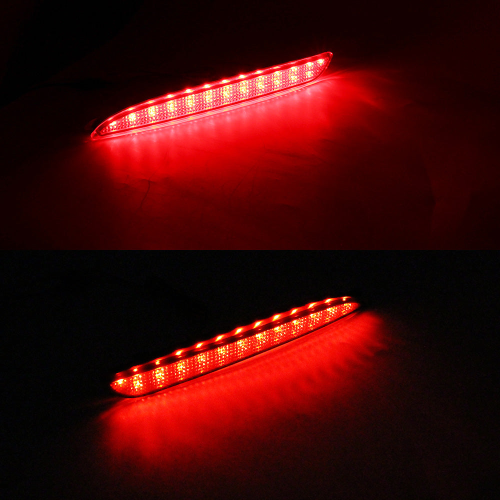 2x Red Lens LED Bumper Reflector Tail Brake Stop Light Rear Fog Light  For 2010 2011 2012 2013 Mazda3 MAZDASPEED3 JDM Mazda3 / Axela Sport/Sedan/Mazdaspeed BL5FW BLEAW BLEFW