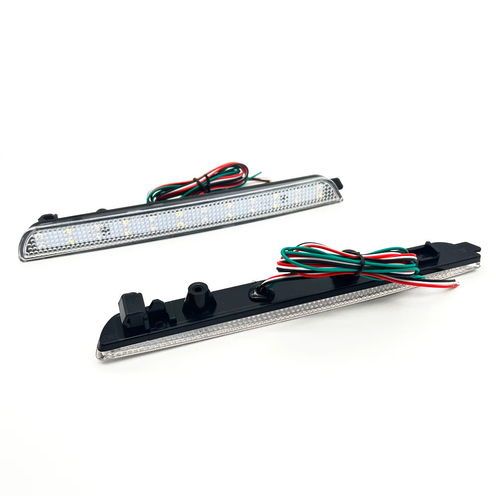 2x Clear Lens LED Bumper Reflector Brake Light For 2004-2009 Mazda 3 Mazdaspeed3 OEM#BN8R515L0B, BN8R515M0B,MA1185100, MA1184100