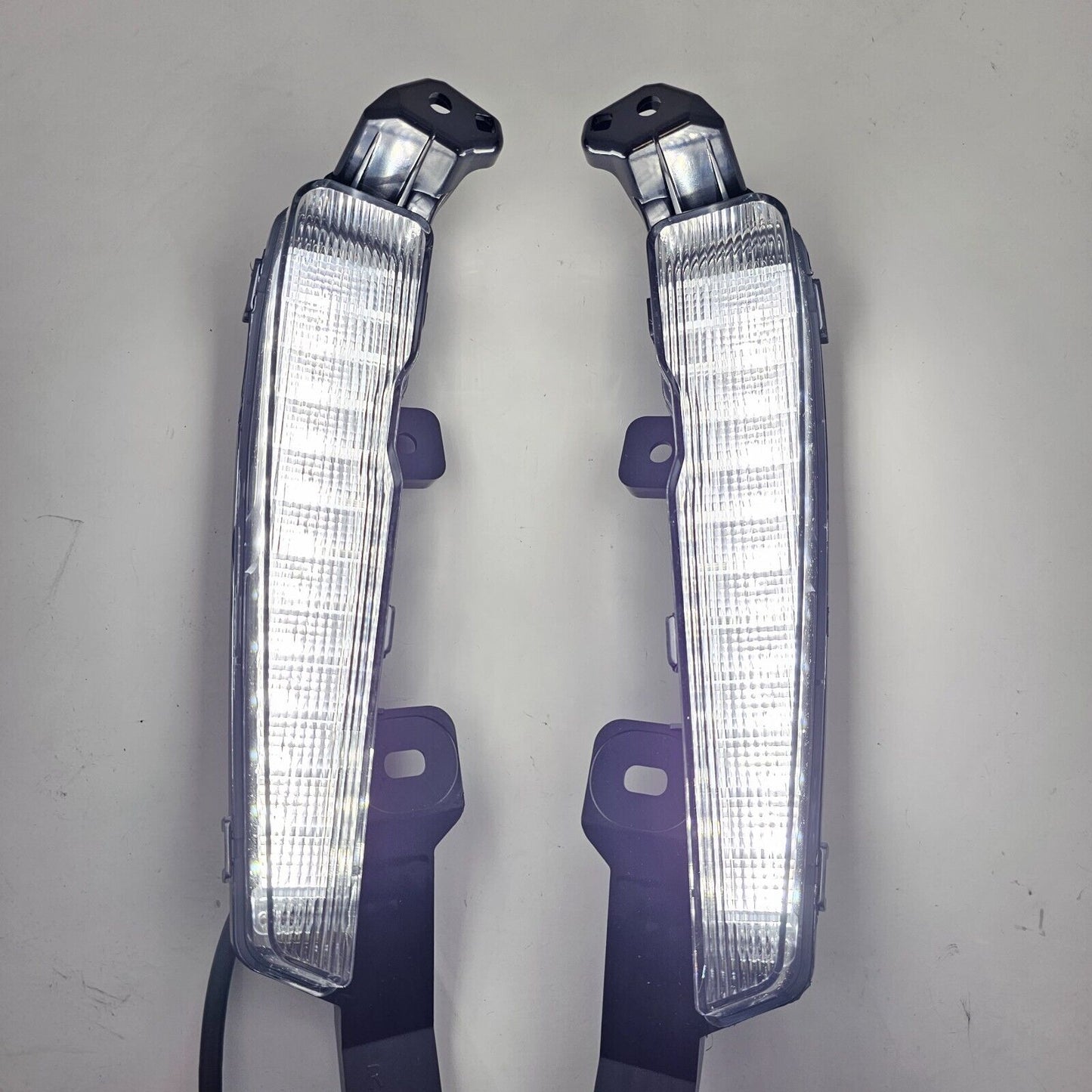  For 2019-2022 Toyota Prius Built-in LED Fog light w/DRL - White LED Running Lights + Yellow Signal Lights Kit - Complete with Bezels and Wiring Harness - OE Fitment