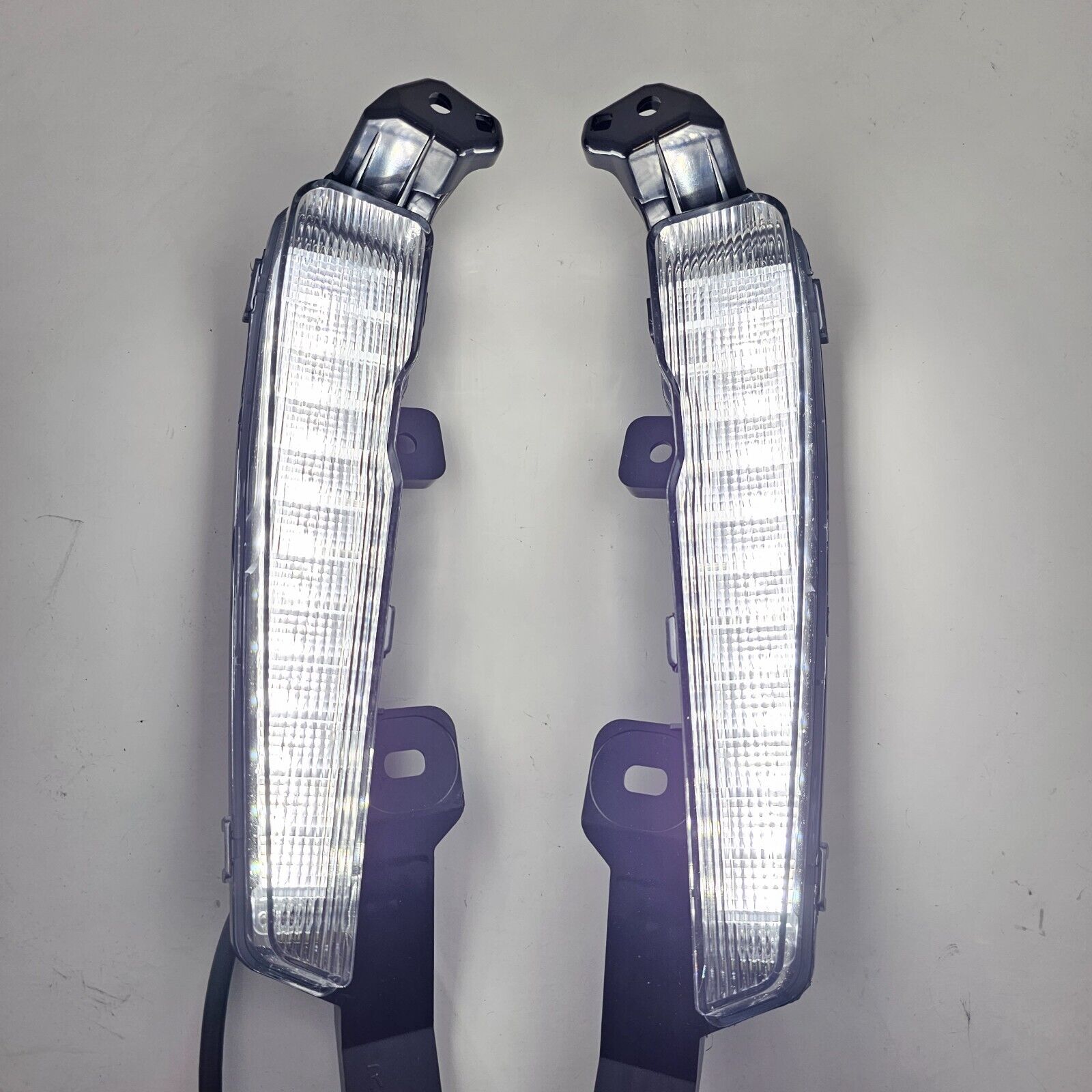  For 2019-2022 Toyota Prius Built-in LED Fog light w/DRL - White LED Running Lights + Yellow Signal Lights Kit - Complete with Bezels and Wiring Harness - OE Fitment