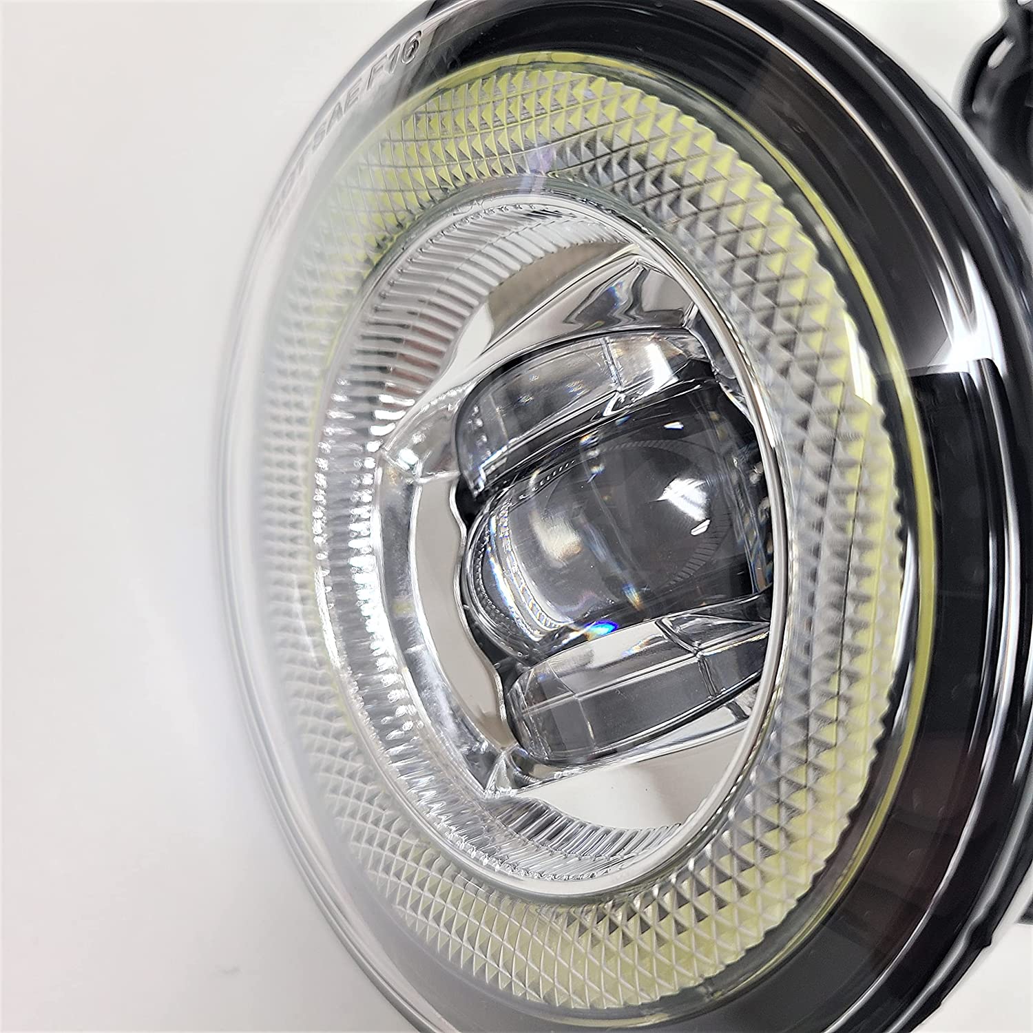 Clear Lens LED Fog Driving Lights Kit Halo For 2007-2014 Chevy Suburban Tahoe with Wires Switch