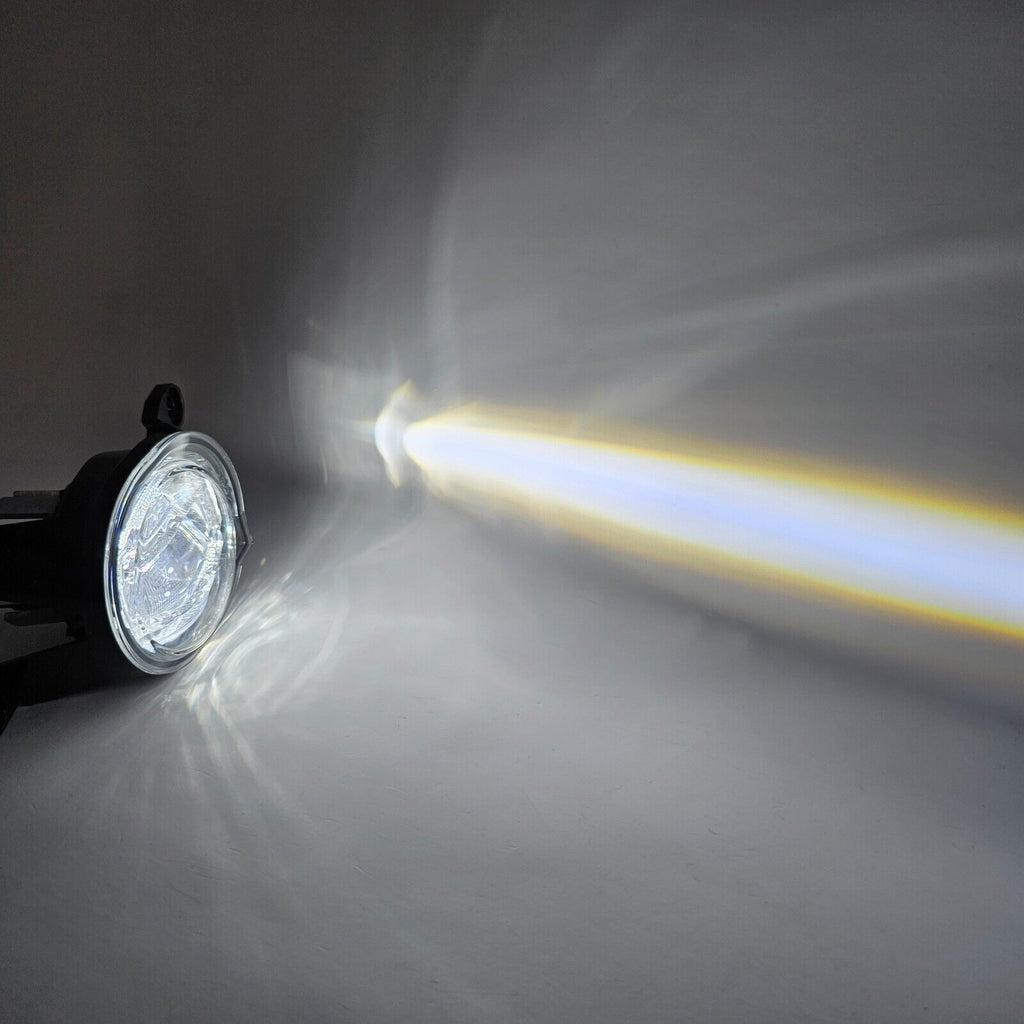 For 2022 2023 2024 Toyota Corolla Cross 6000k White LED Fog Light Kit Assembly Upgrade - OE Style Aftermarket Parts - Clear Lens Complete with Bezels Switch  and Wires