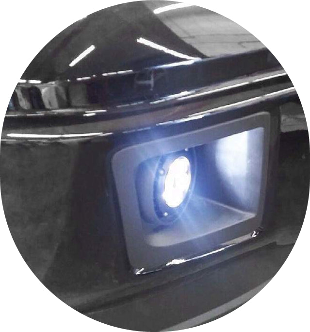 For 2014-2015 GMC Sierra with Built-in LED Front Bumper Clear Fog Driving Lights Bezel Pair OEM#15839896 /22902335 /22902334