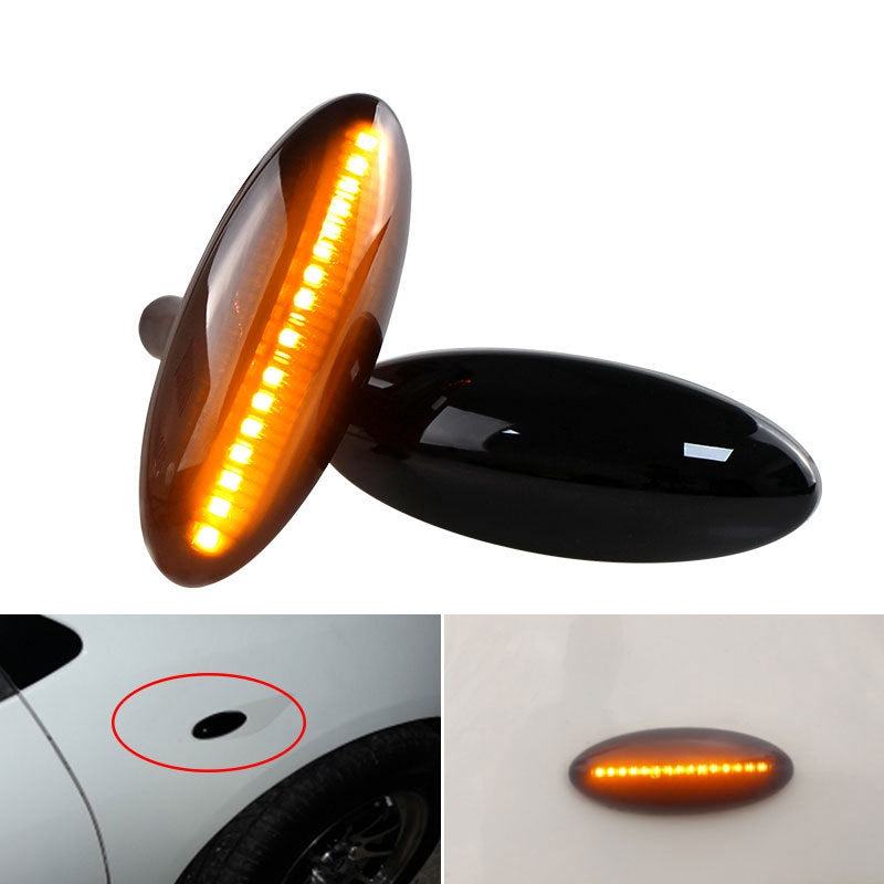 For 2006 - 2011 Toyota Corolla (E140/E150) Smoked Lens Amber LED Signal Side Marker Lights