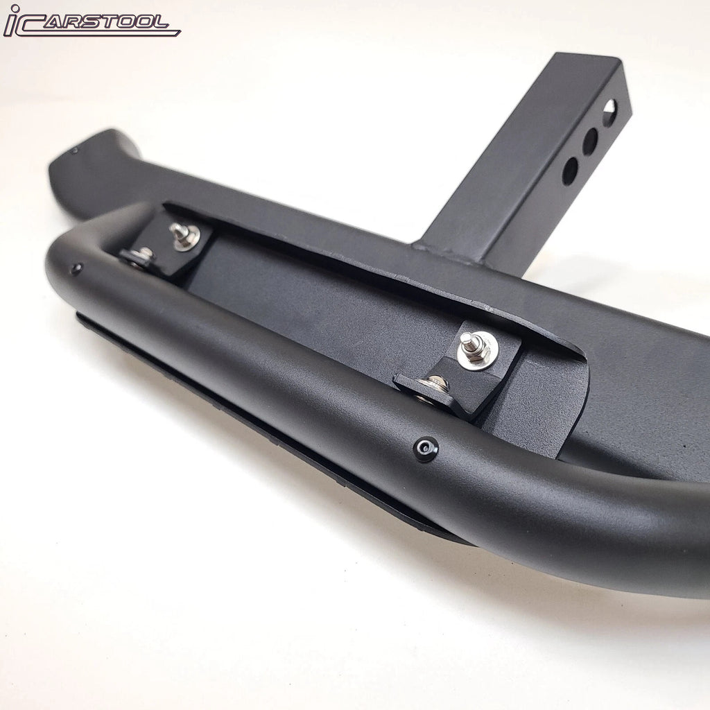 Truck Trailer Heavy Duty Strong Tow Hitch Step Bar Bumper Guard with Drop Step Aero for 2 inch Receiver Universal 2"x2" (Black)