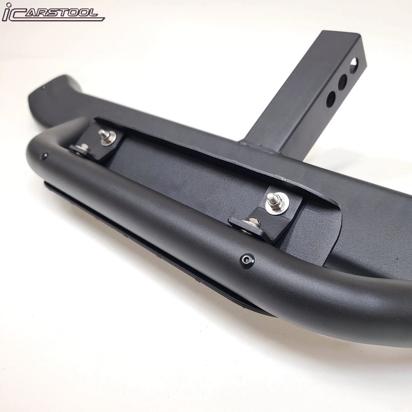 Truck Trailer Heavy Duty Strong Tow Hitch Step Bar Bumper Guard with Drop Step Aero for 2 inch Receiver Universal 2"x2" (Black)