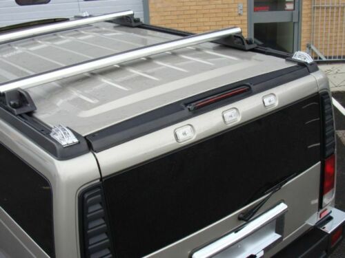 4PCS Chrome Roof Cab Marker Light Trim Cover For 2003-2009 HUMMER H2 SUV SUT