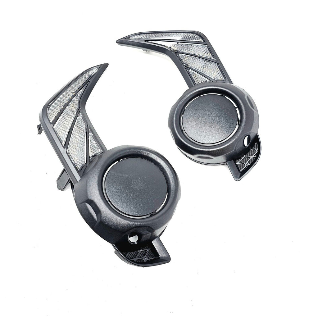 LED White DRL Amber Signal Fog Lights And Bezel Set For 2014-2023 Toyota 4Runner SR5 Base TRD Trail Sport OEM#5212735100, 5212835080 8121012230, 8122012230 TO1038173, TO1039173 TO2593126, TO2592126