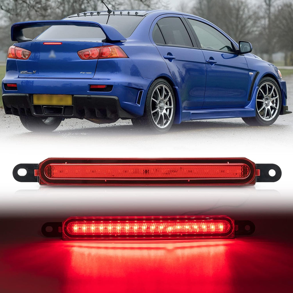 LED Red Lens 3RD Brake Stop Tail Light Lamp For 2008 - 2017 Mitsubishi Lancer Evolution X