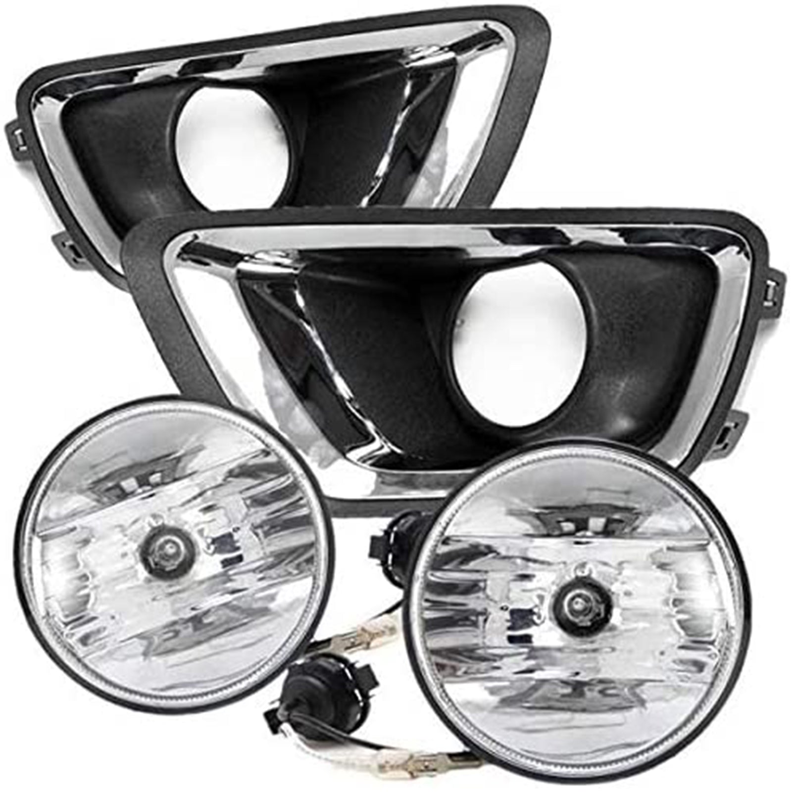 For 2015-2020 Chevy Colorado Bezel 5202 Bulbs Clear Lens Driving Fog Lights Kit