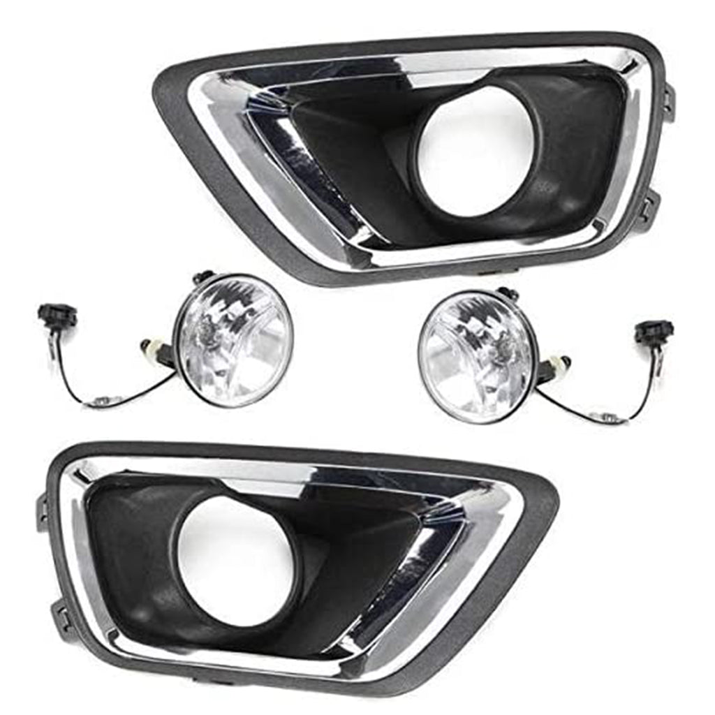 For 2015-2020 Chevy Colorado Bezel 5202 Bulbs Clear Lens Driving Fog Lights Kit