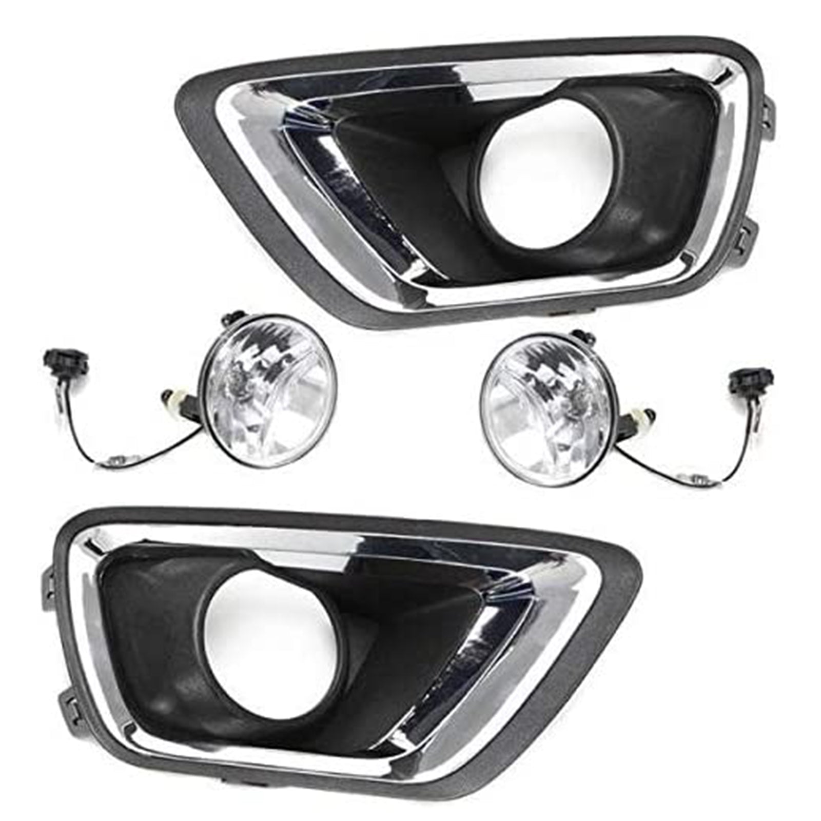 For 2015-2020 Chevy Colorado Bezel 5202 Bulbs Clear Lens Driving Fog Lights Kit