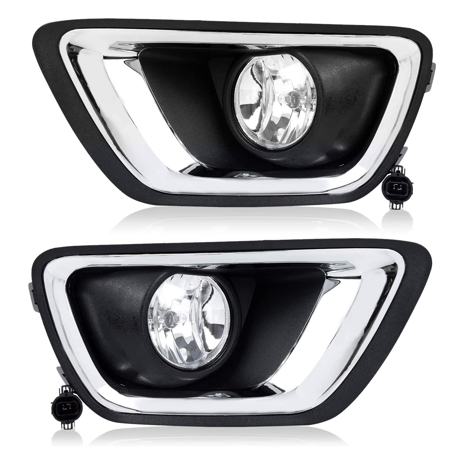 For 2015-2020 Chevy Colorado Bezel 5202 Bulbs Clear Lens Driving Fog Lights Kit