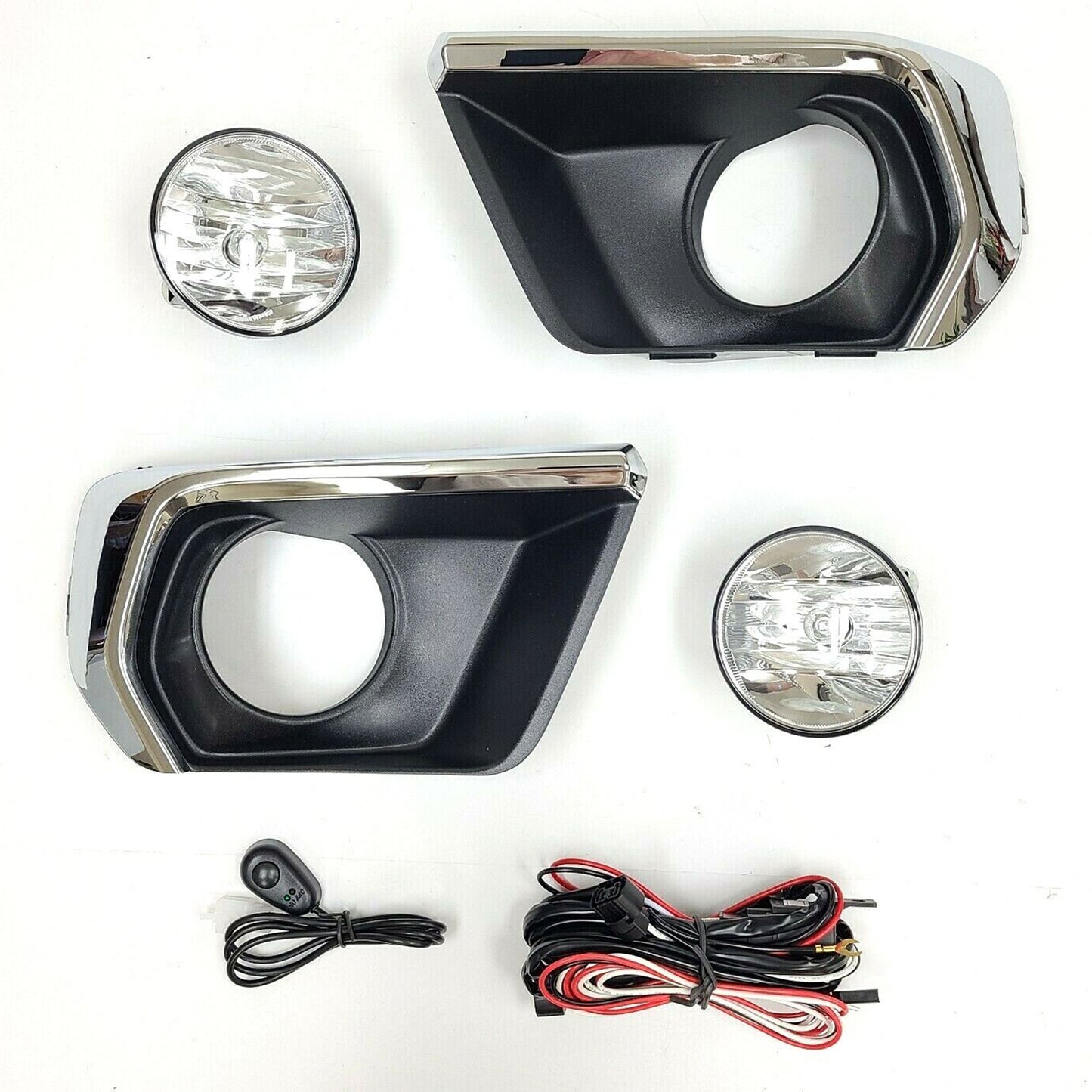 Clear Lens Fog Lights Kit For 2021-2022 Chevrolet Chevy Colorado with Wires Switch Chrome Bezel Relay OEM# 15839896, GM2590104,84750570 / 84750569,GM1039271 GM1038271