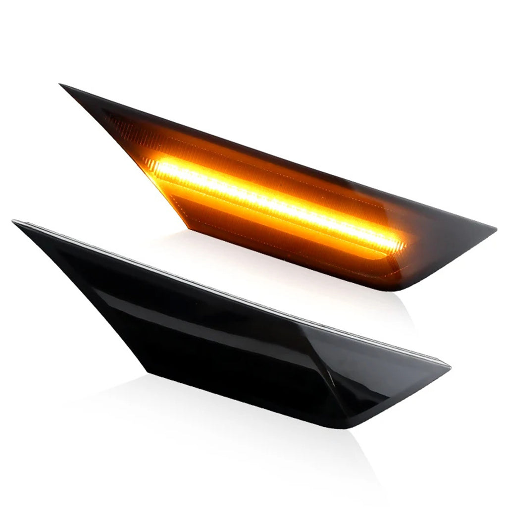 For 2016-2021 Honda Civic 2x Smoke Lens LED Bumper Turn Signal Side Marker Light