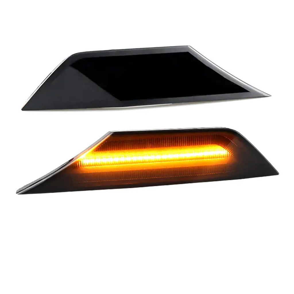 For 2016-2021 Honda Civic 2x Smoke Lens LED Bumper Turn Signal Side Marker Light