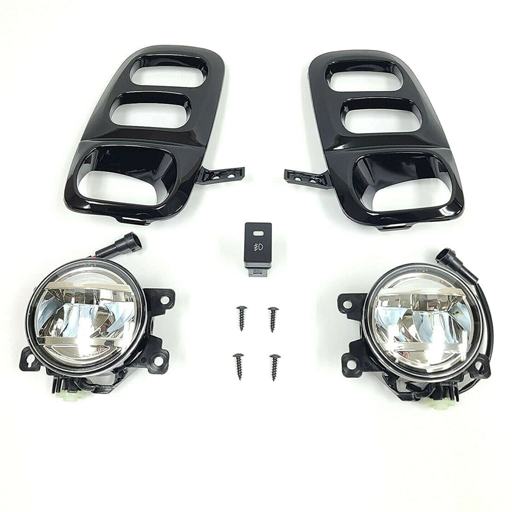 Clear Lens LED Fog Lights Kit For 2021-2022 Honda Odyssey with Switch Bezel Wires Relay OEM# 33950TEYY01 / 33900TEYY01,HO2592144 / HO2593144 19-6225-00 / 19-6226-00