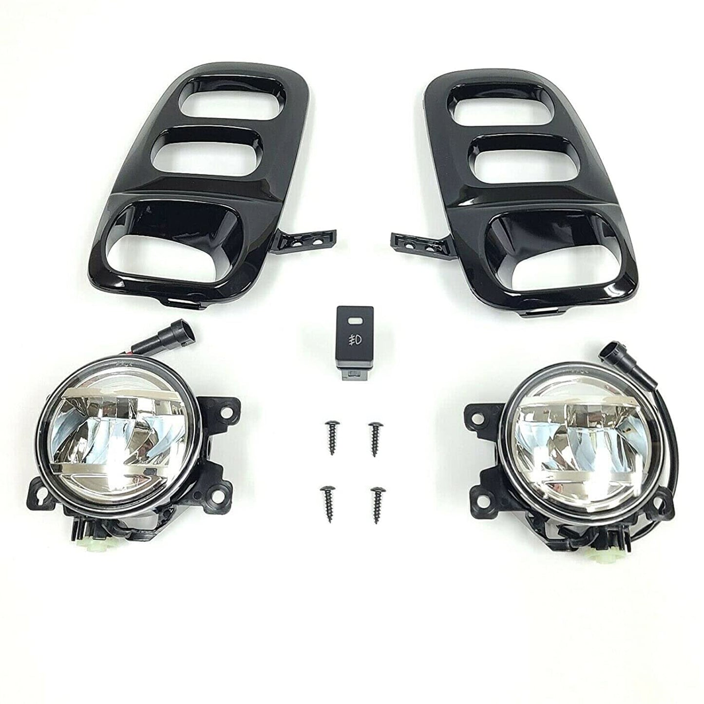 Clear Lens LED Fog Lights Kit For 2021-2022 Honda Odyssey with Switch Bezel Wires Relay OEM# 33950TEYY01 / 33900TEYY01,HO2592144 / HO2593144 19-6225-00 / 19-6226-00