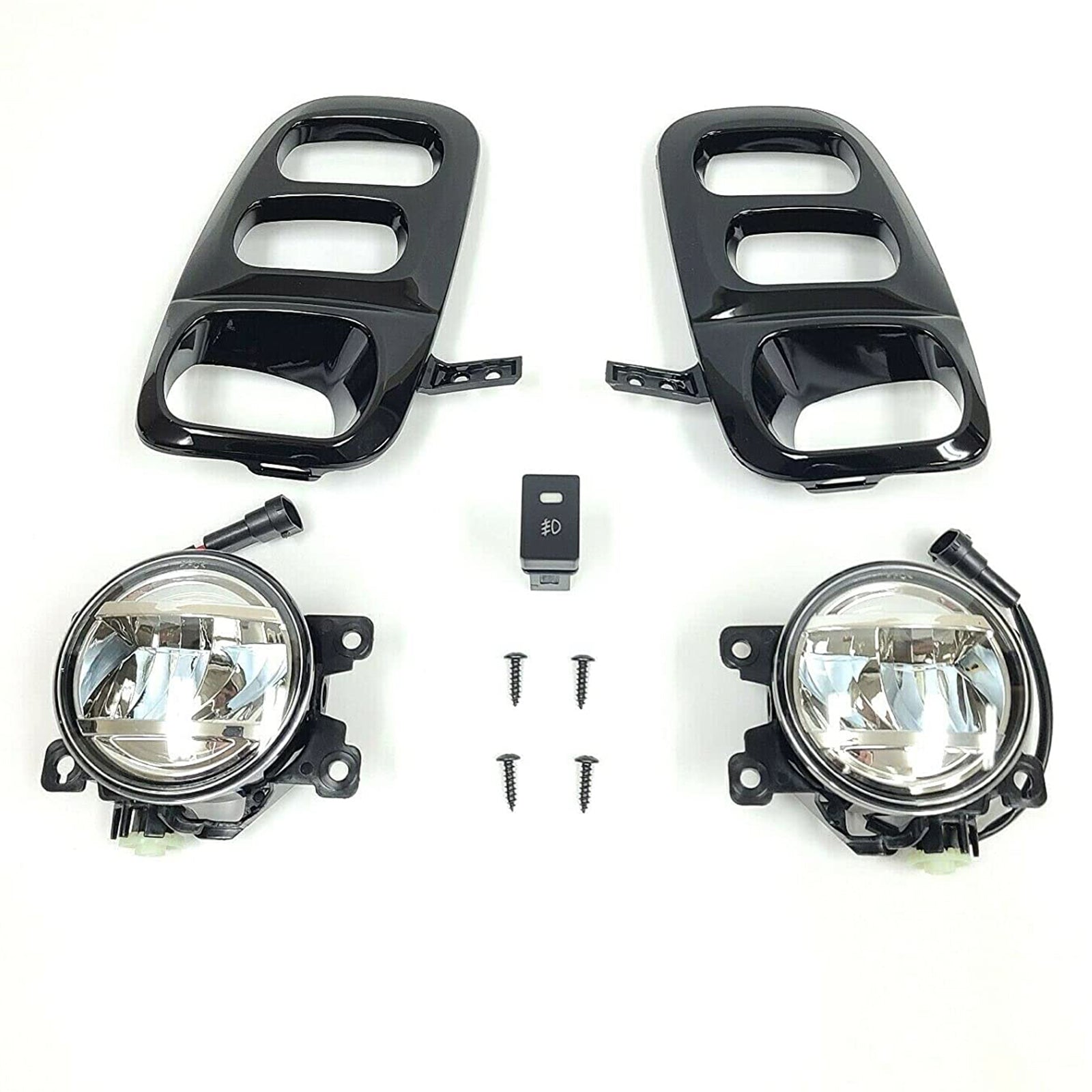 Clear Lens LED Fog Lights Kit For 2021-2022 Honda Odyssey with Switch Bezel Wires Relay OEM# 33950TEYY01 / 33900TEYY01,HO2592144 / HO2593144 19-6225-00 / 19-6226-00