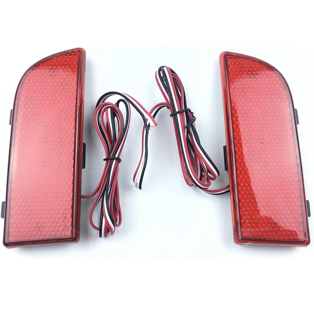 Red Lens LED Rear Bumper Reflector Brake Lights For 03-14 Mercedes-Benz Viano OEM#A6398260040, A6398260140, A6398260440, A6398260540