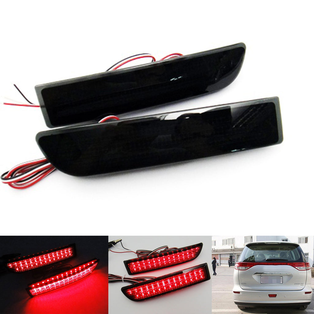2x Smoked Lens LED Bumper Reflector Tail Brake Light For Toyota RAV4 Scion xD OEM#81910-13022, 81920-13022; TO2831102