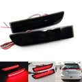 2x Smoked Lens LED Bumper Reflector Tail Brake Light For Toyota RAV4 Scion xD OEM#81910-13022, 81920-13022; TO2831102