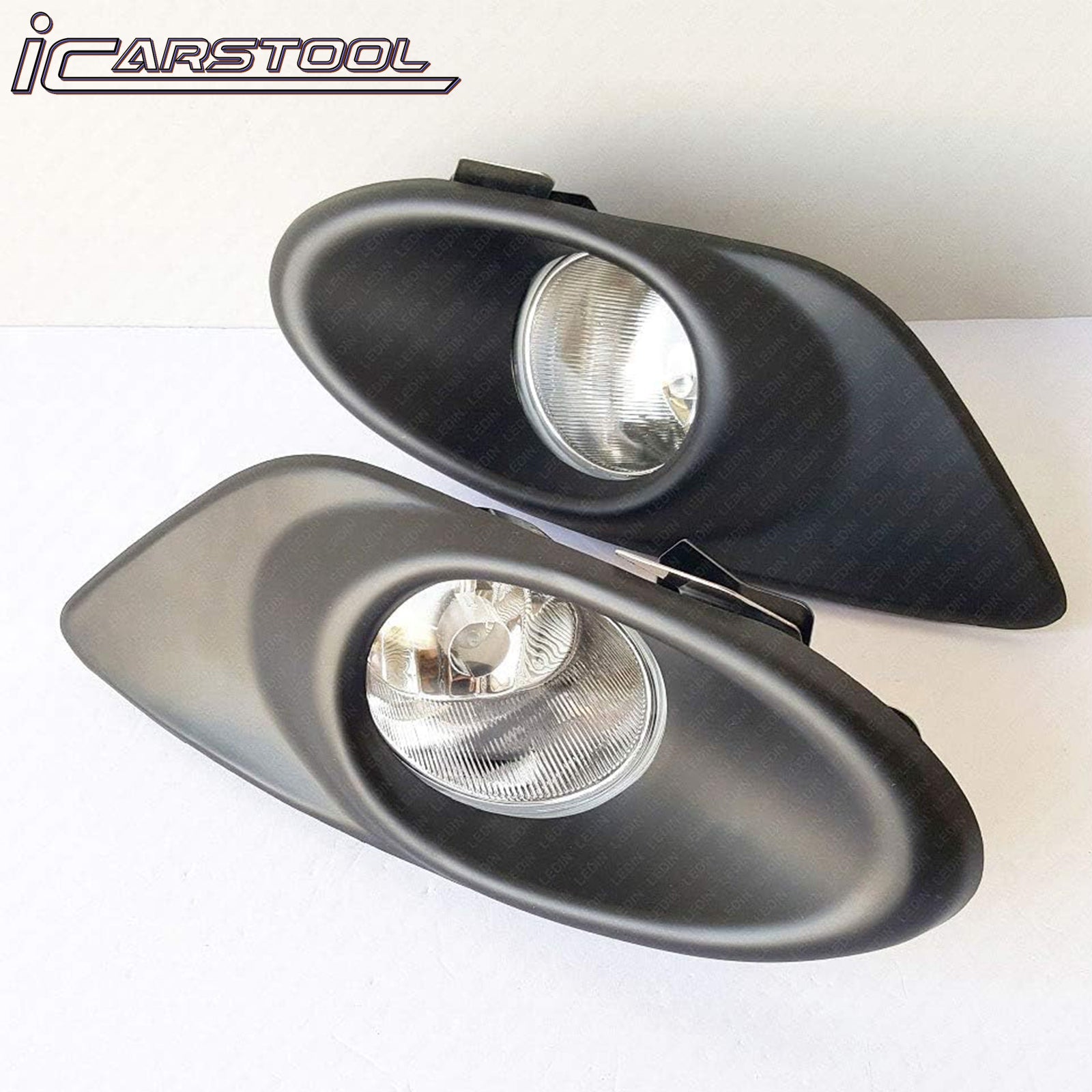 For 2008 2009 2010 Honda Accord Sedan 4DR Clear Lens Fog Light w/ Bezel Switch Bulb