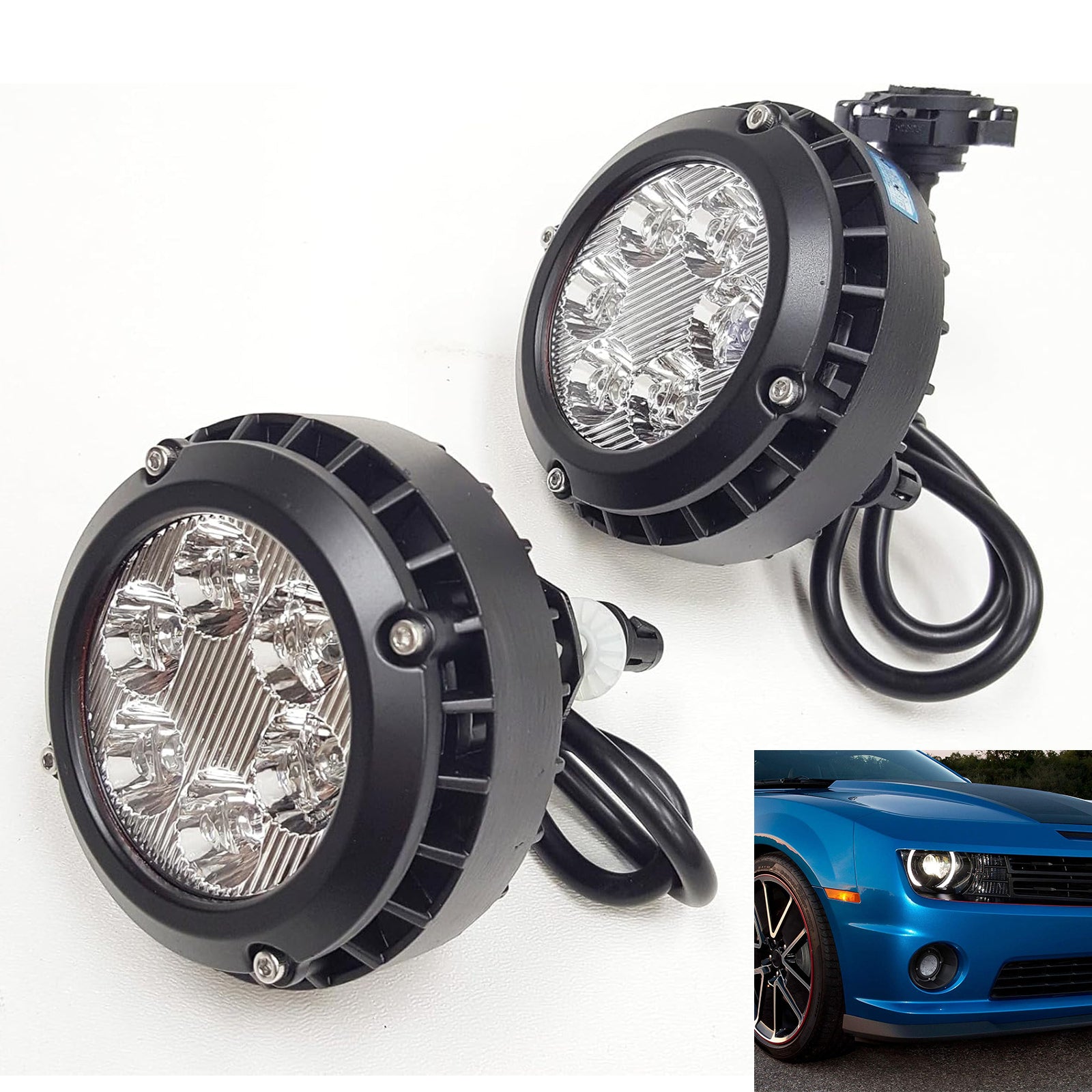 For 2008-2010 Ford Explorer Sport Trac Clear Lens LED Fog Driving Lights Lamps Pair（with Adrenalin Package Only ）OEM#GM2590104 / 15839896