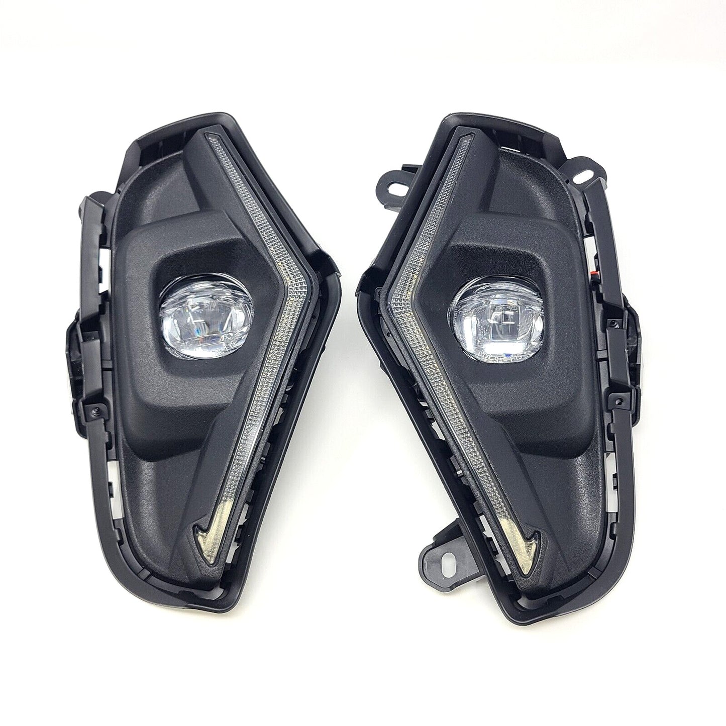 Dual Color LED Fog Driving Lights Kit Wire Switch Bezel For 2019 2020 2021 2022 2023 2024 Toyota Rav4 Rav 4 White DRL Amber Signal Sequential Accessories Lamps