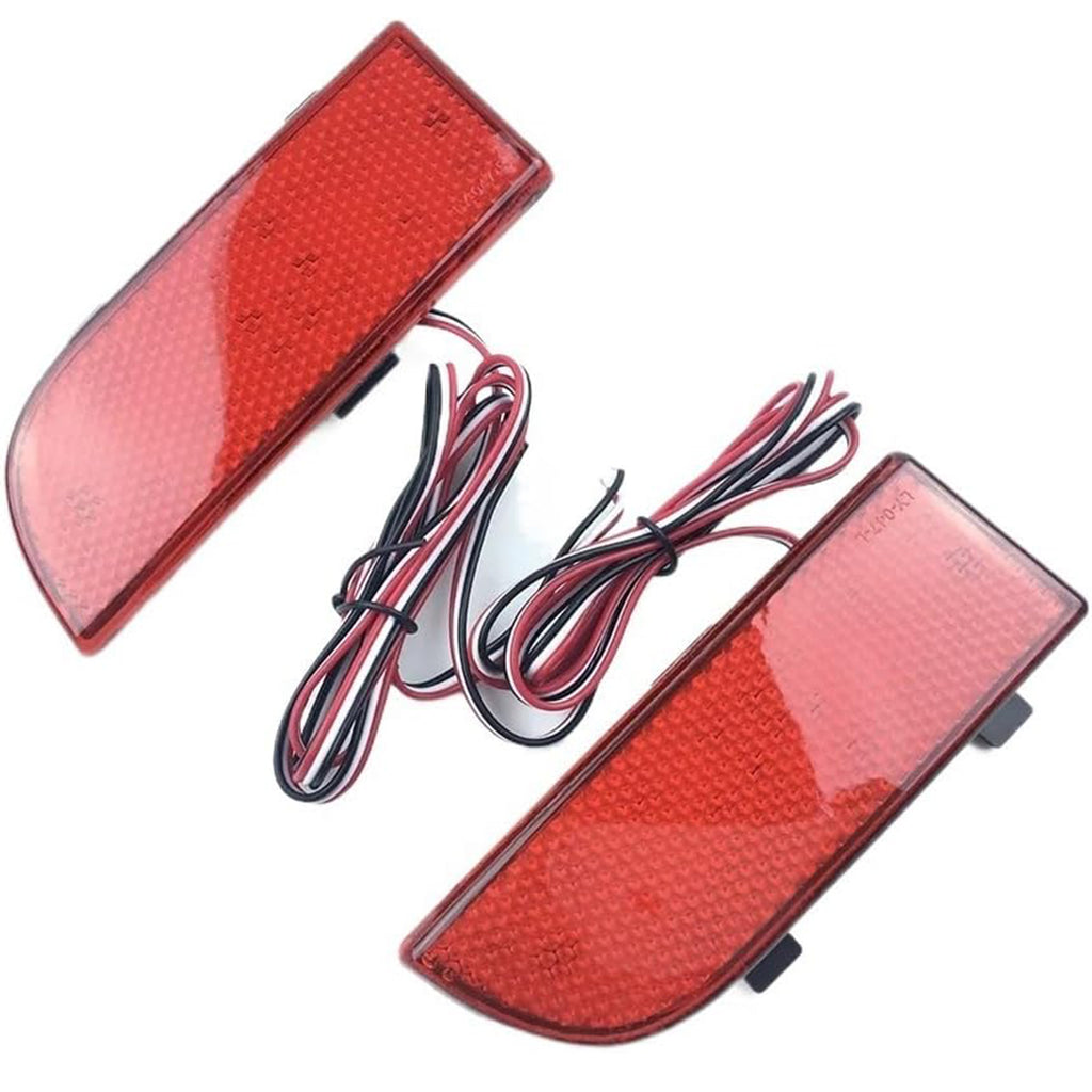 Red Lens LED Rear Bumper Reflector Brake Lights For 03-14 Mercedes-Benz Viano OEM#A6398260040, A6398260140, A6398260440, A6398260540