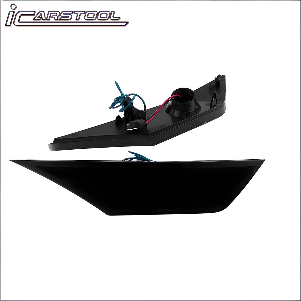 LED Front Black Bumper Amber Side Marker Turn Signal Light & DRL For Honda Civic OEM#33850TBAA02/33800TBAA02, 33850-TBA-A02, 33850-TBA-A01; 33800-TBA-A02, 33800-TBA-A01; 34300-TET-H01, 34350-TET-H01