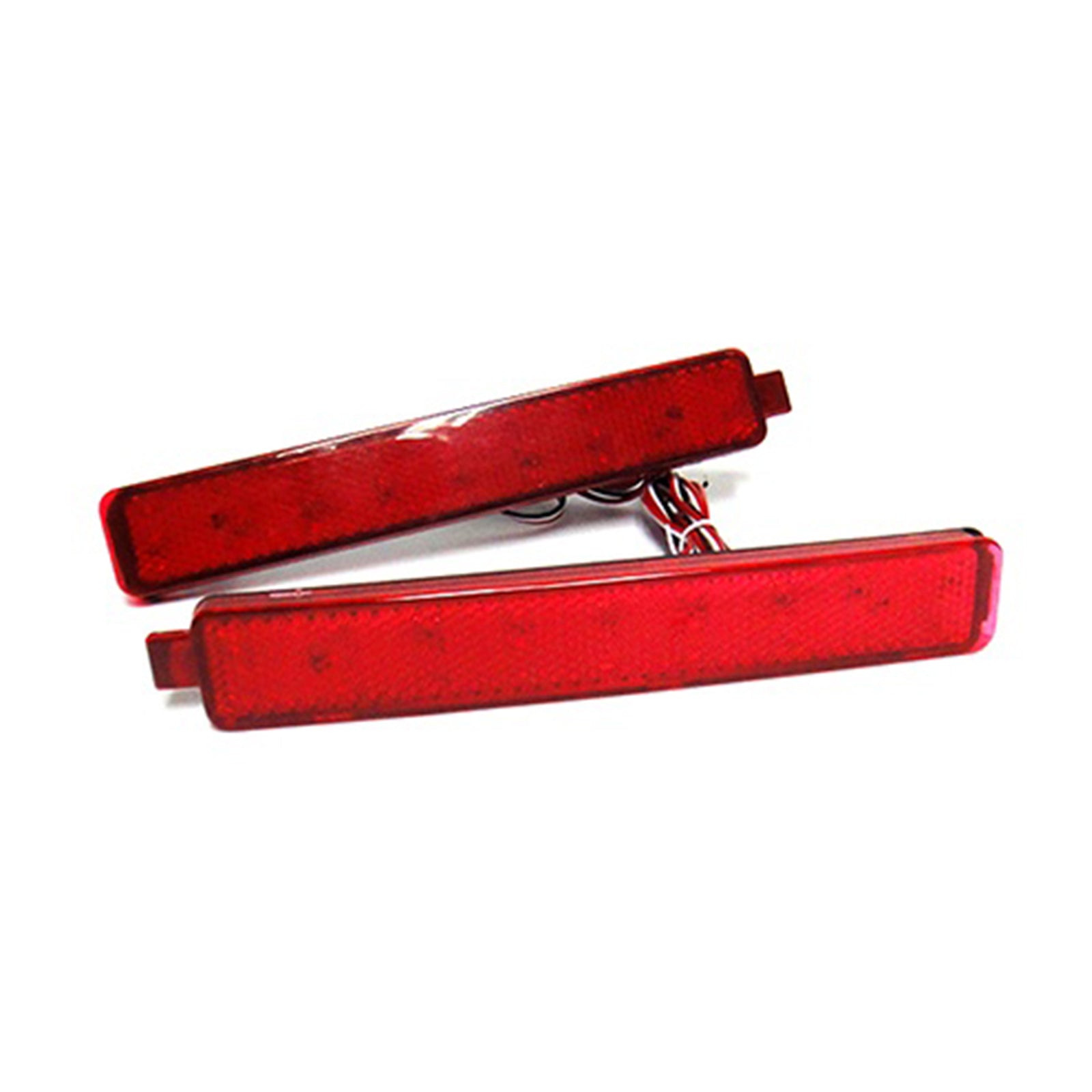 2x Red Lens LED Bumper Reflector Tail Brake Light For 2008-2012 Buick Enclave OEM#25805313, 16517435,GM2830101, 25805313