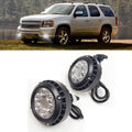 For 2007-2014 Chevy Tahoe models with round LED Clear Lens Fog Driving Lights Lamps Pair（Do not fit Off-road models）OEM#GM2590104 / 15839896