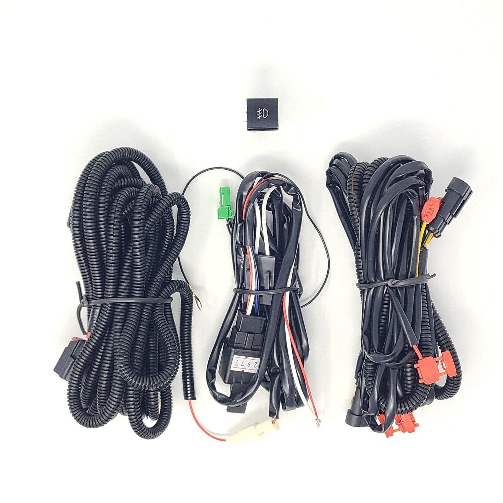 Dual Color LED Fog Driving Lights Kit Wire Switch Bezel For 2019 2020 2021 2022 2023 2024 Toyota Rav4 Rav 4 White DRL Amber Signal Sequential Accessories Lamps