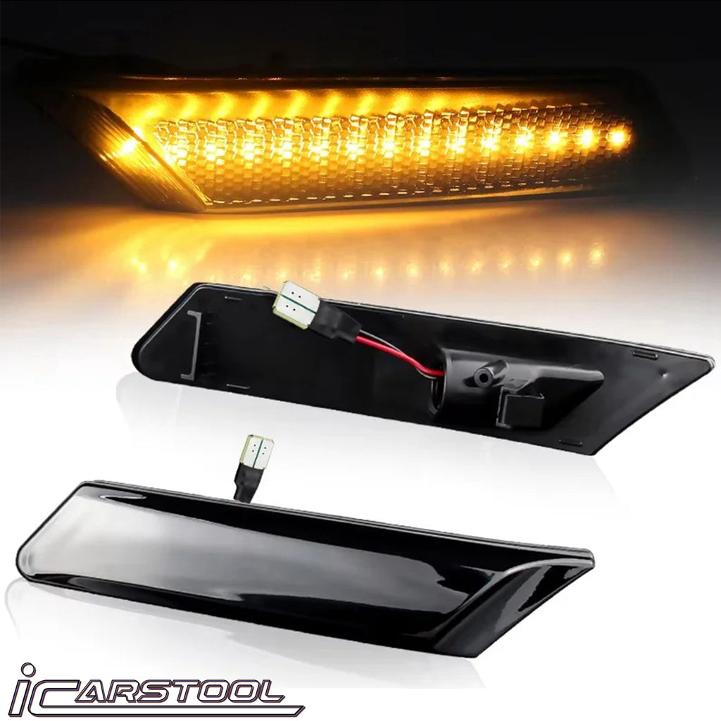 Smoke Lens Amber LED Side Marker Signal Lights For Porsche Boxster/Carrera 911/Cayman  OEM# 98763103302 98763103402 99763103802