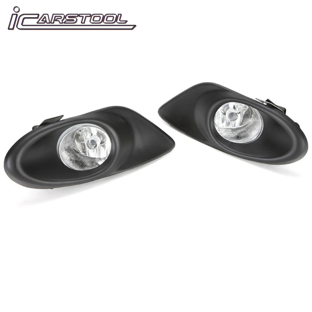 For 2008 2009 2010 Honda Accord Sedan 4DR Clear Lens Fog Light w/ Bezel Switch Bulb