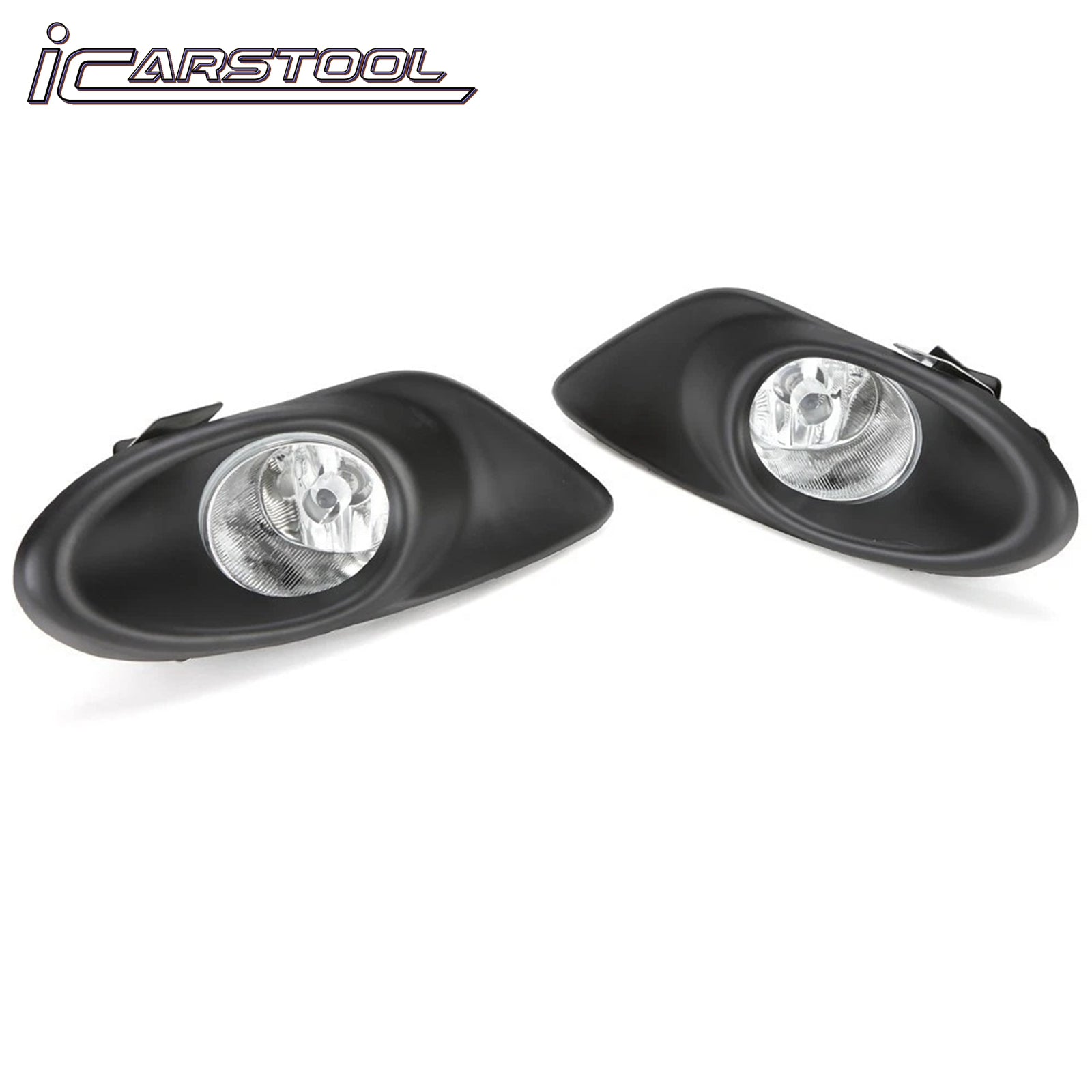 For 2008 2009 2010 Honda Accord Sedan 4DR Clear Lens Fog Light w/ Bezel Switch Bulb