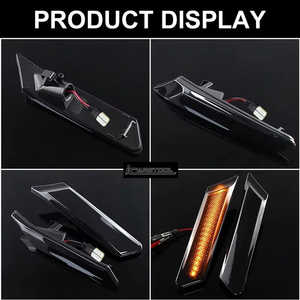Smoke Lens Amber LED Side Marker Signal Lights For Porsche Boxster/Carrera 911/Cayman  OEM# 98763103302 98763103402 99763103802