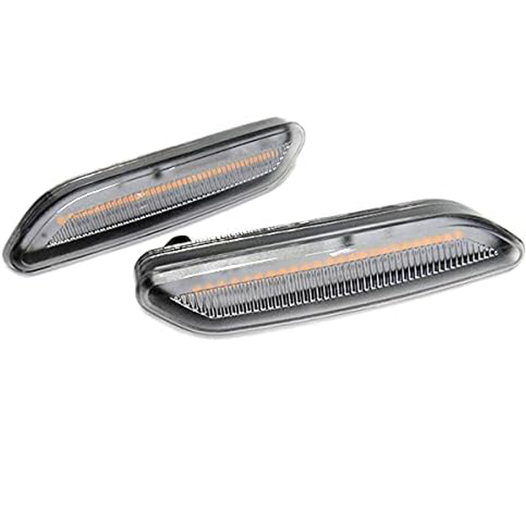 2x Clear Lens Amber LED Turn Signal Side Marker Lights For 2011 - 2017 Mini Cooper Countryman R60