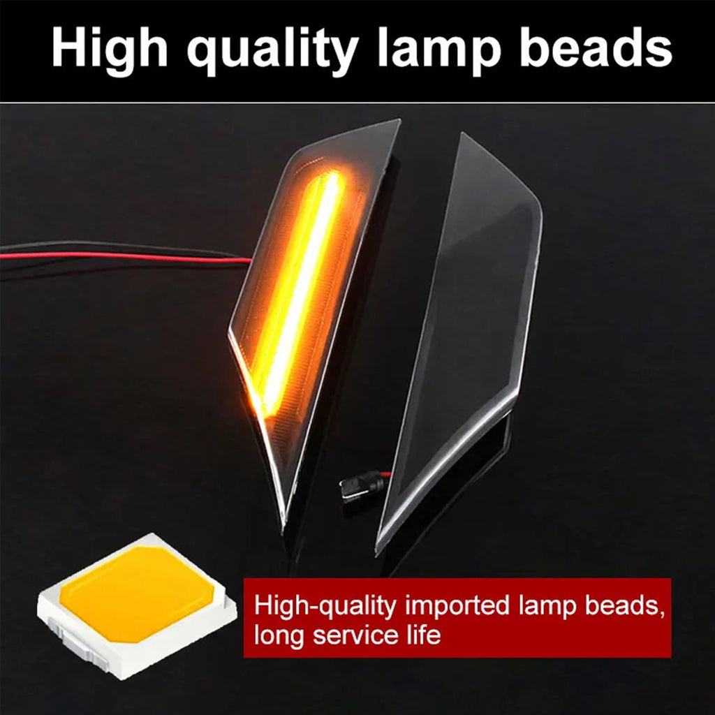 For 2016-2021 Honda Civic 2x Smoke Lens LED Bumper Turn Signal Side Marker Light
