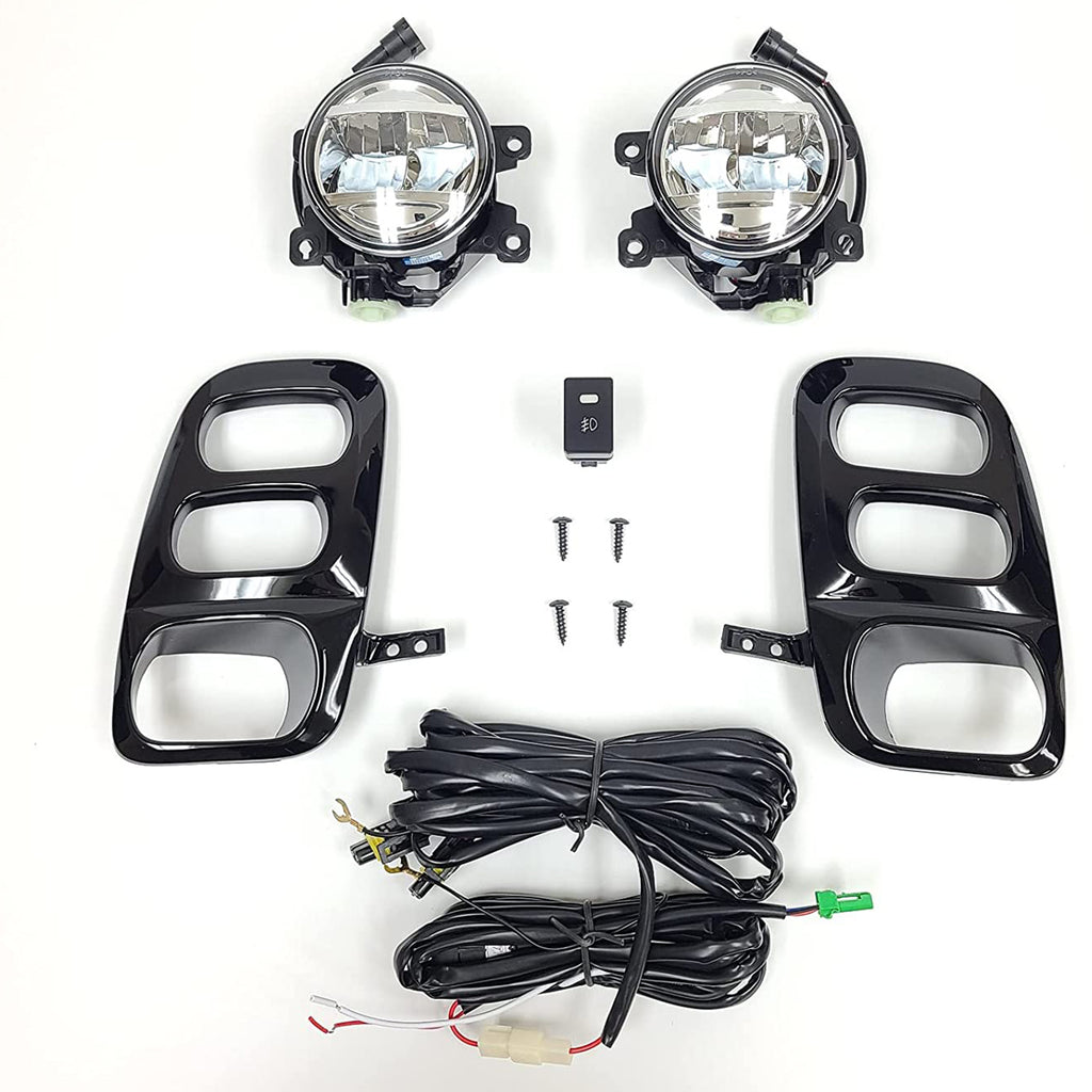 Clear Lens LED Fog Lights Kit For 2021-2022 Honda Odyssey with Switch Bezel Wires Relay OEM# 33950TEYY01 / 33900TEYY01,HO2592144 / HO2593144 19-6225-00 / 19-6226-00