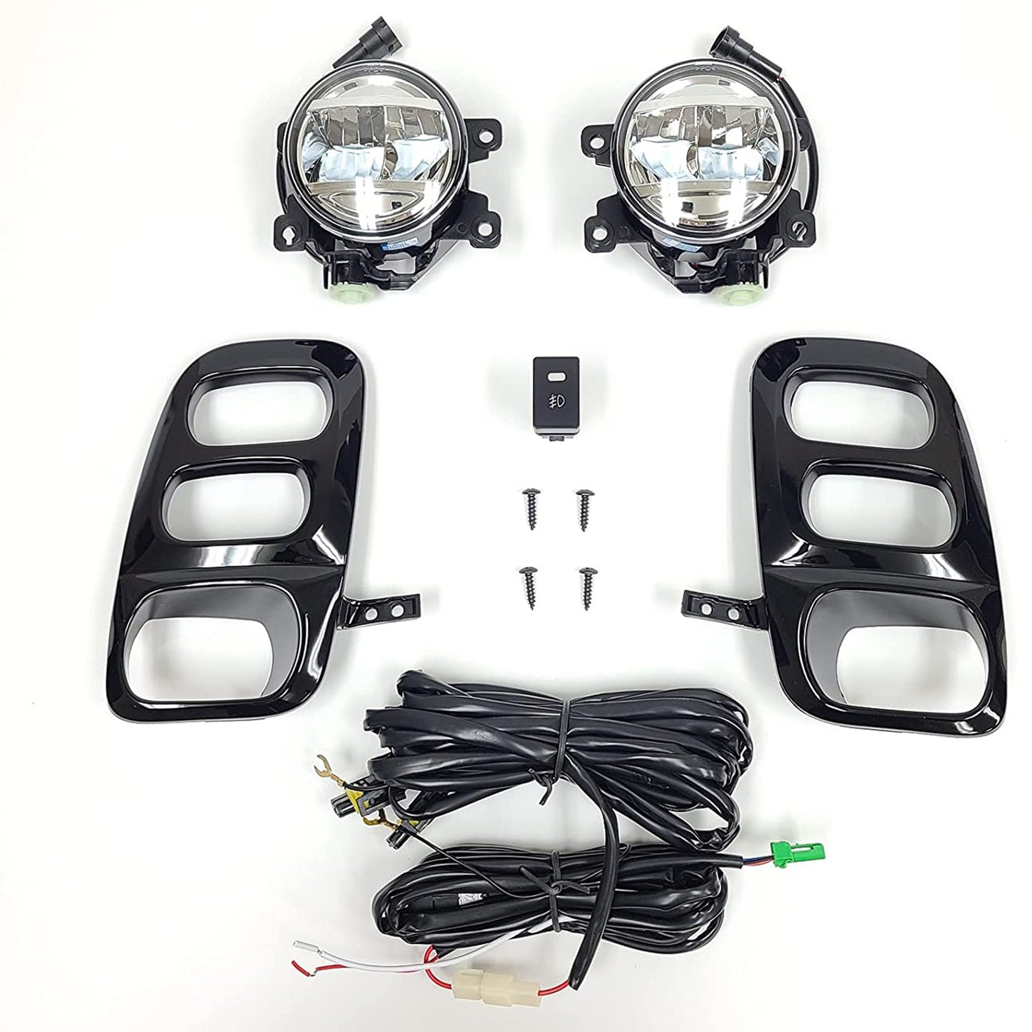 Clear Lens LED Fog Lights Kit For 2021-2022 Honda Odyssey with Switch Bezel Wires Relay OEM# 33950TEYY01 / 33900TEYY01,HO2592144 / HO2593144 19-6225-00 / 19-6226-00