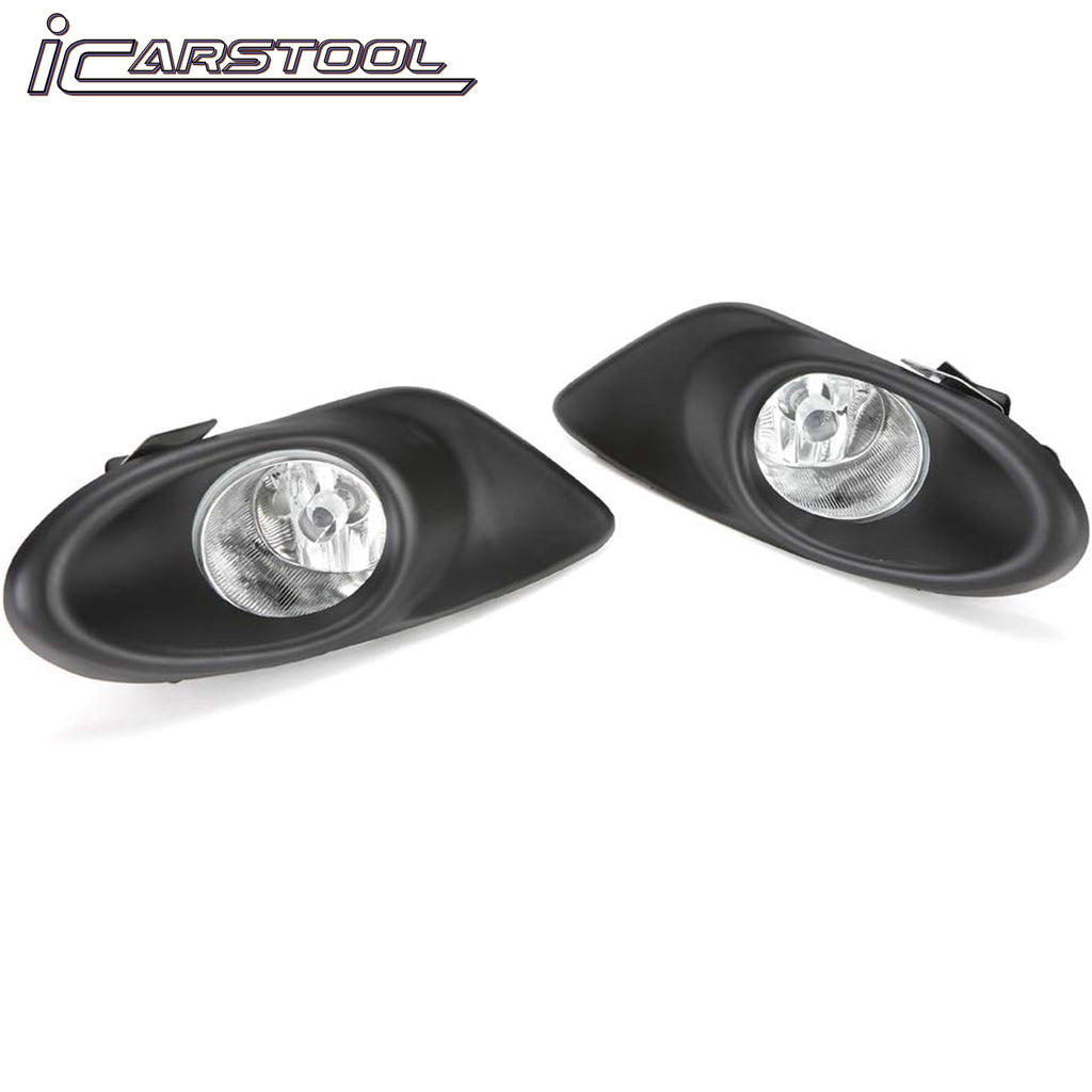 For 2008 2009 2010 Honda Accord Sedan 4DR Clear Lens Fog Light w/ Bezel Switch Bulb