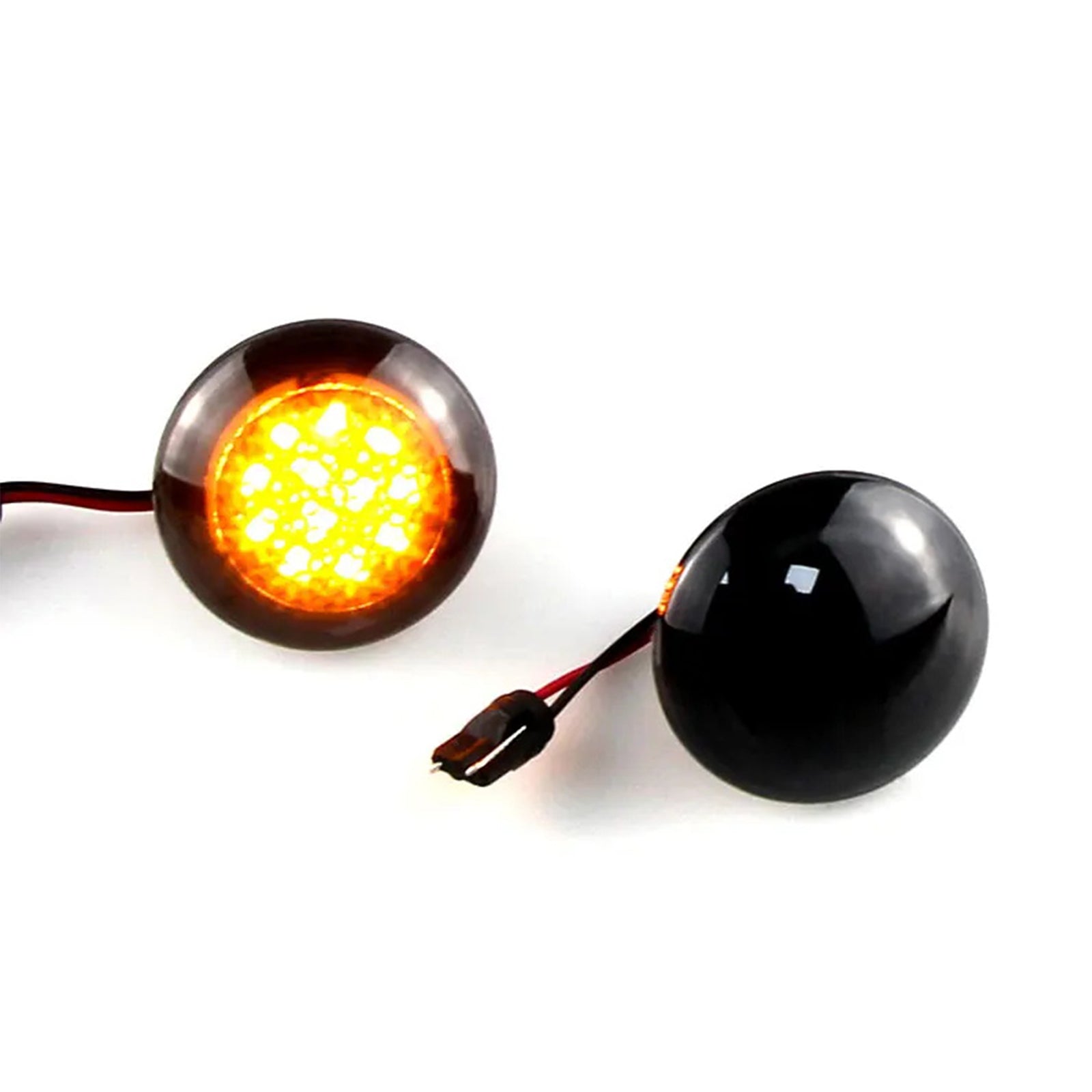 For 2003-2012 Range Rover L322 2 Smoke Lens Amber LED Turn Signal Side Marker Lights